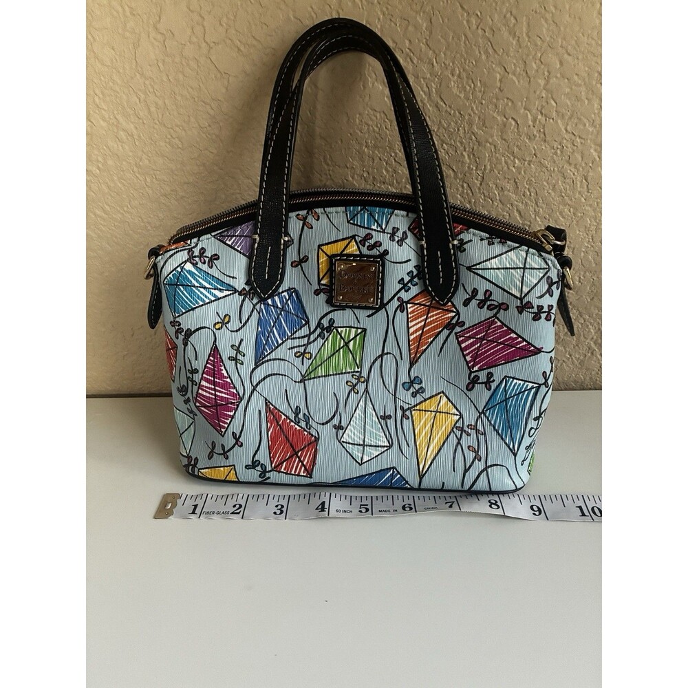 Dooney & Bourke Kite Ruby Mini Bitsy Satchel Multi Color Leather Crossbody - Picture 4 of 15